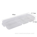 Transparent 5 Compartment Refrigerator Drawer Tray